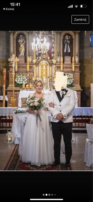 Sukienka ślubna 3w1 (body i dwie spódnice)