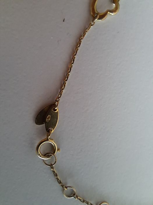 Złota bransoletka z serduszkami p.333 APART