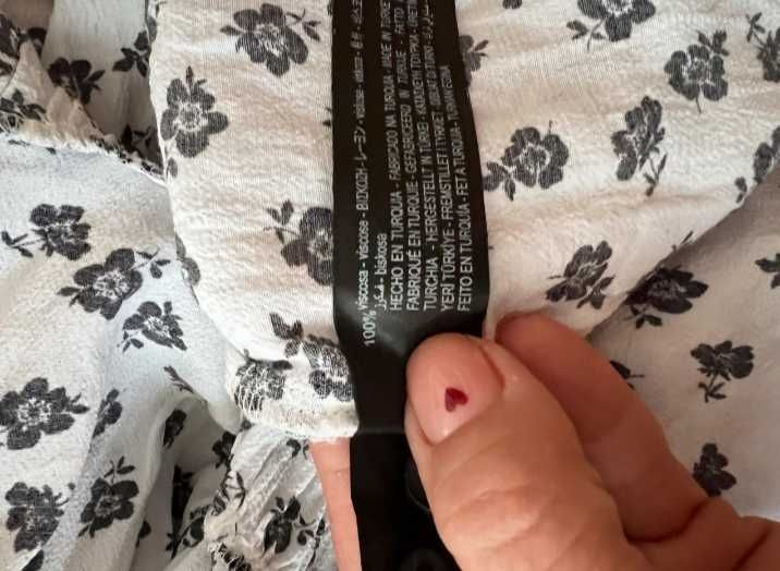 Zara luksusowa długa biała sukienka z wiskozy MIDI