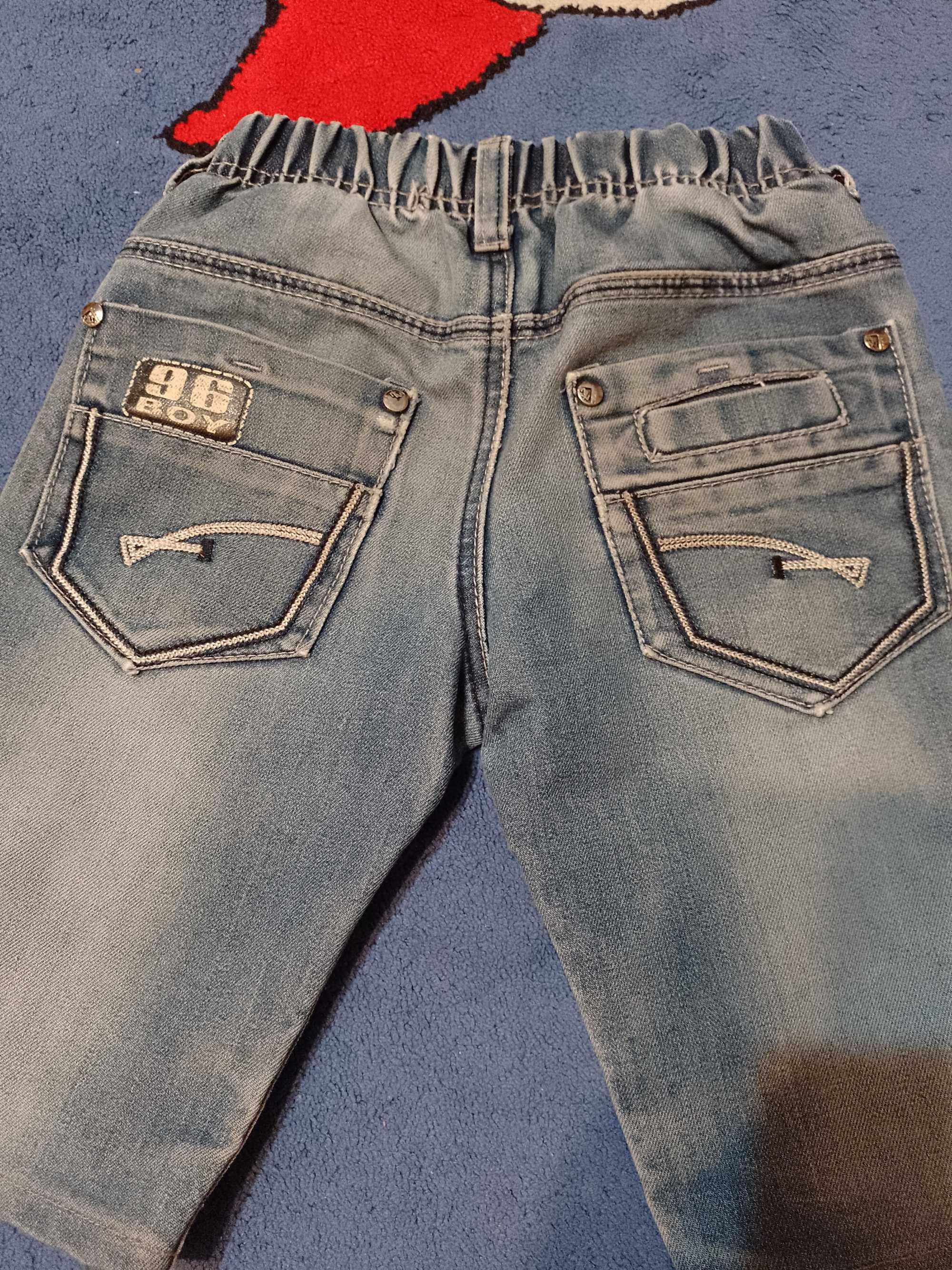 Jeansowe spodenki krótkie spodnie na gumce