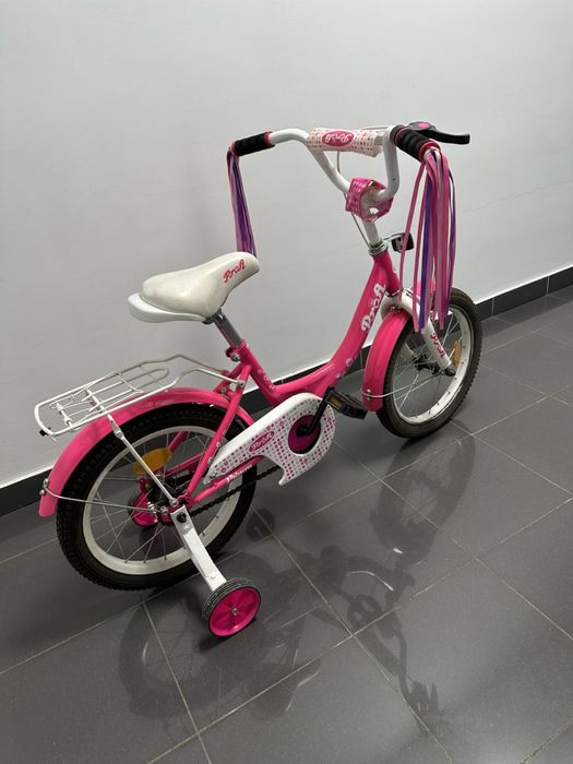 Детский двухколесный велосипед Profi Princess 16" розовый с корзинкой