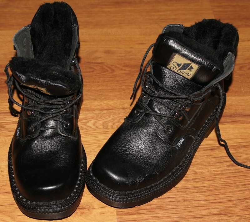 SOAR buty męskie trapery glany trekkingowe 43 44 skóra ciepłe zimowe