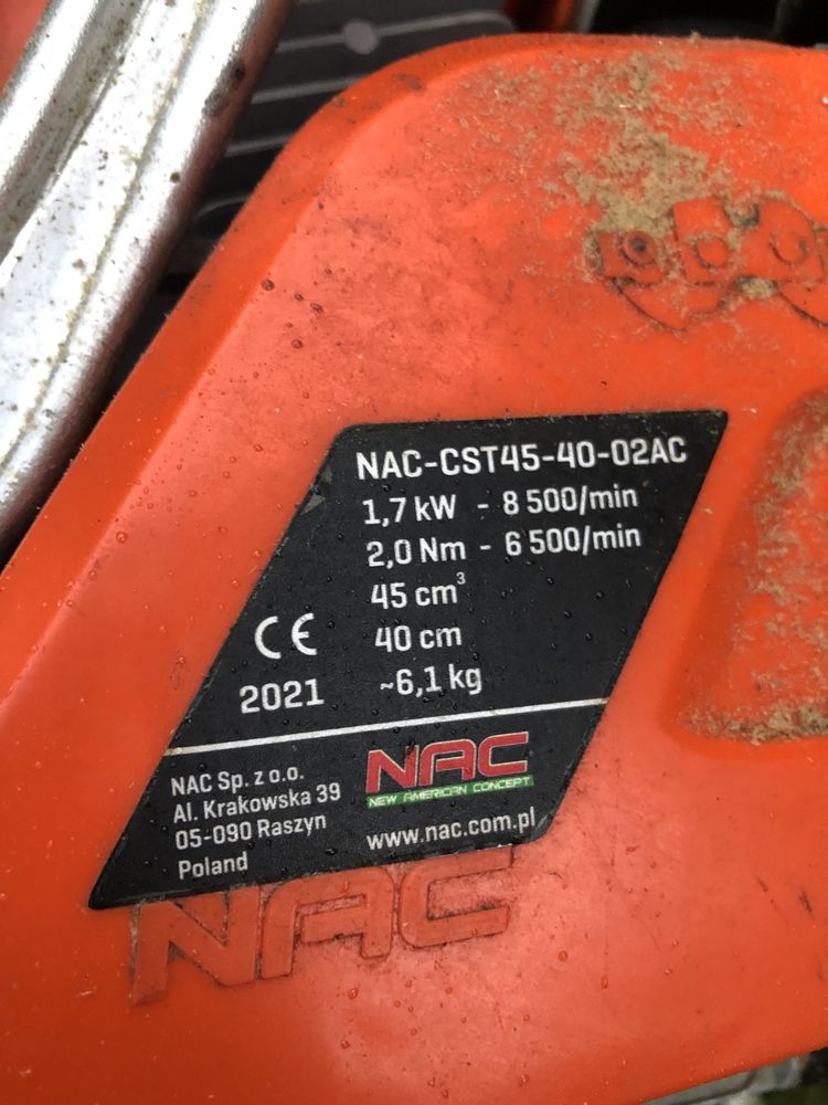 piła spalinowa pilarka NAC CST 45-40-02AC -2,4 KM
