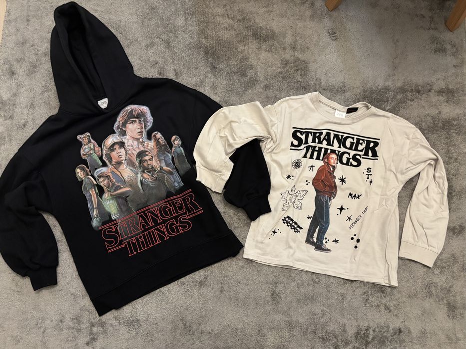 Zara Stranger Things 152 bluza z kapturem i bluzka