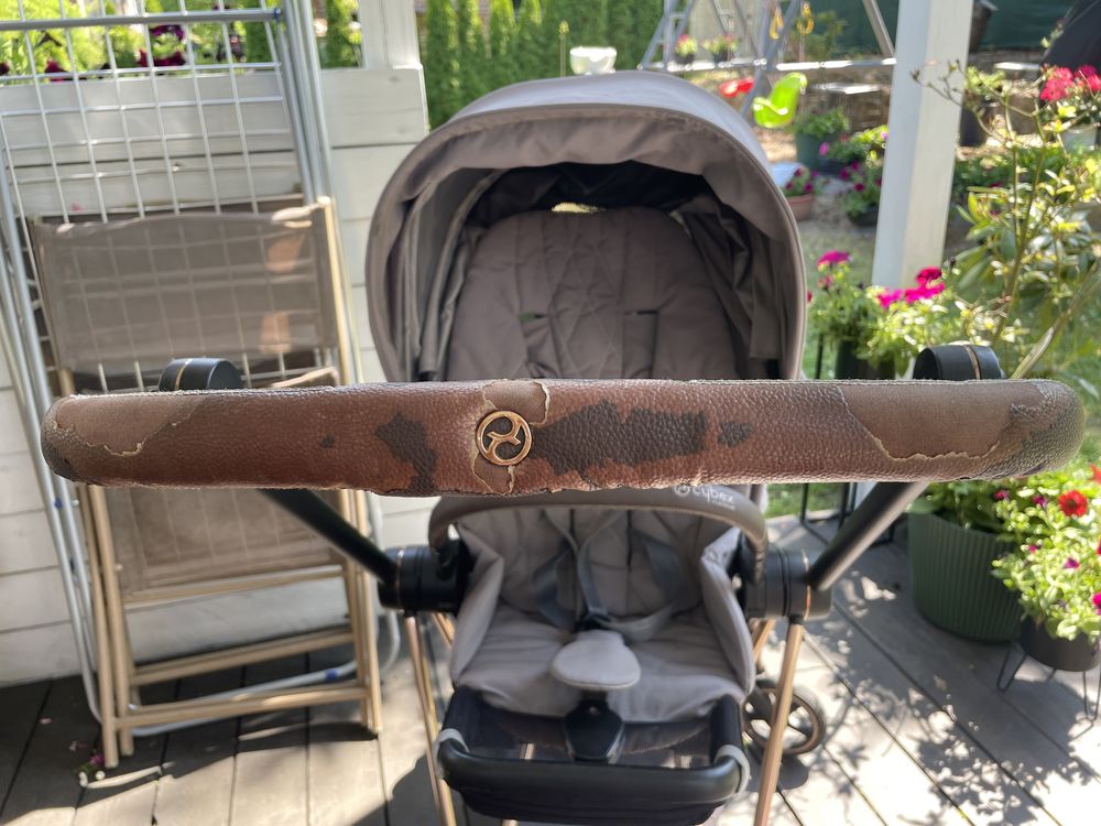 Cybex mios szary zlota rama