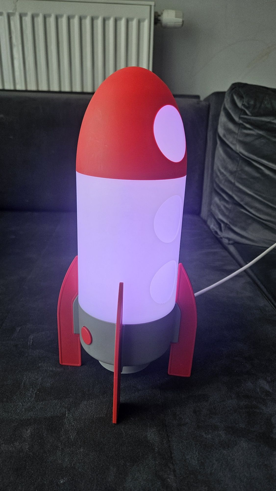 Lampka nocna dziecięca rakieta