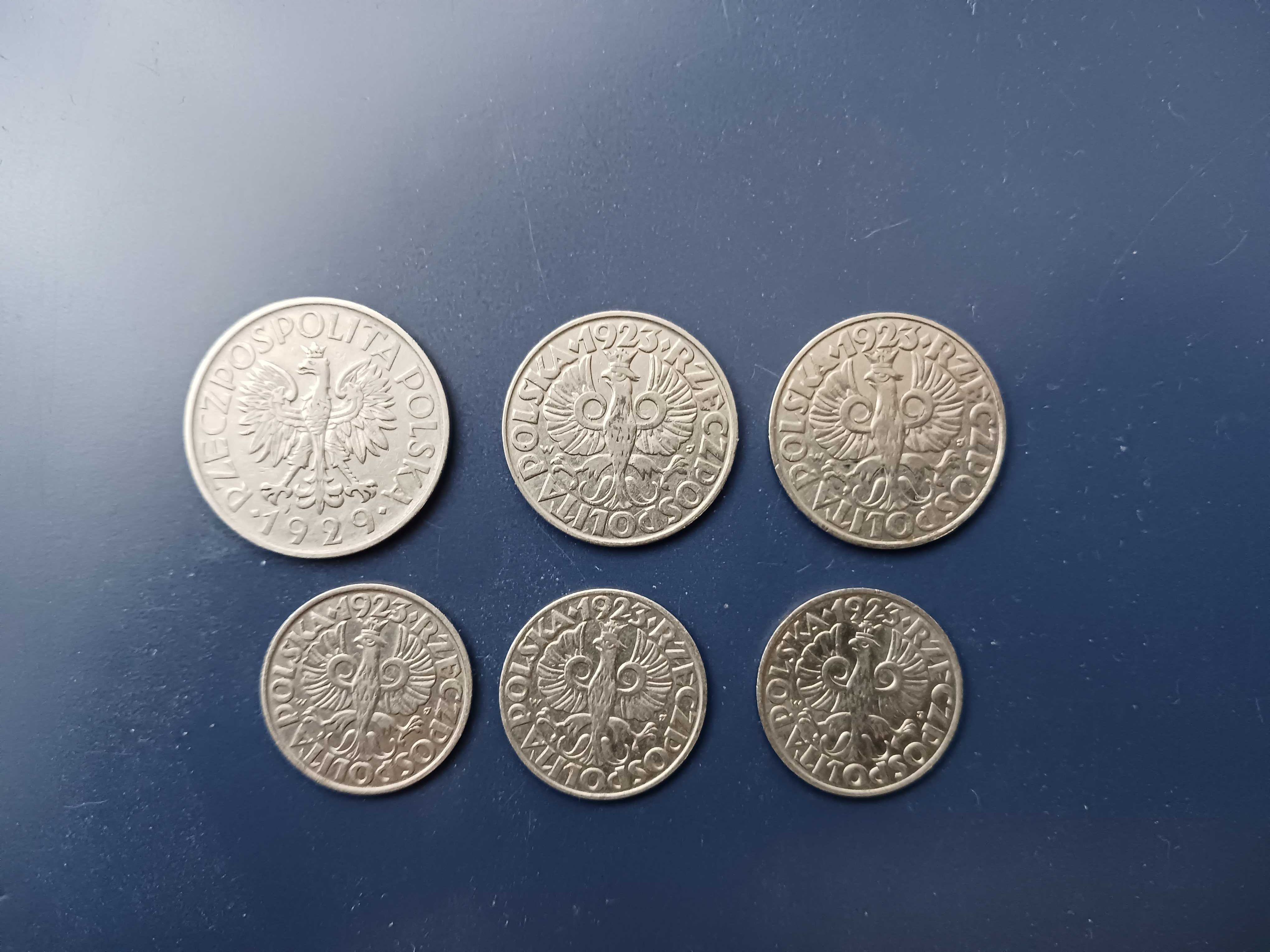 Monety z 1923 r, 1929 - 6 sztuk