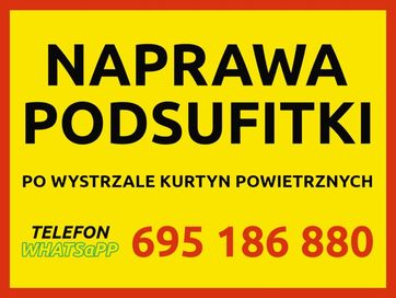 Napraw podsufitki po wystrzale kurtyn