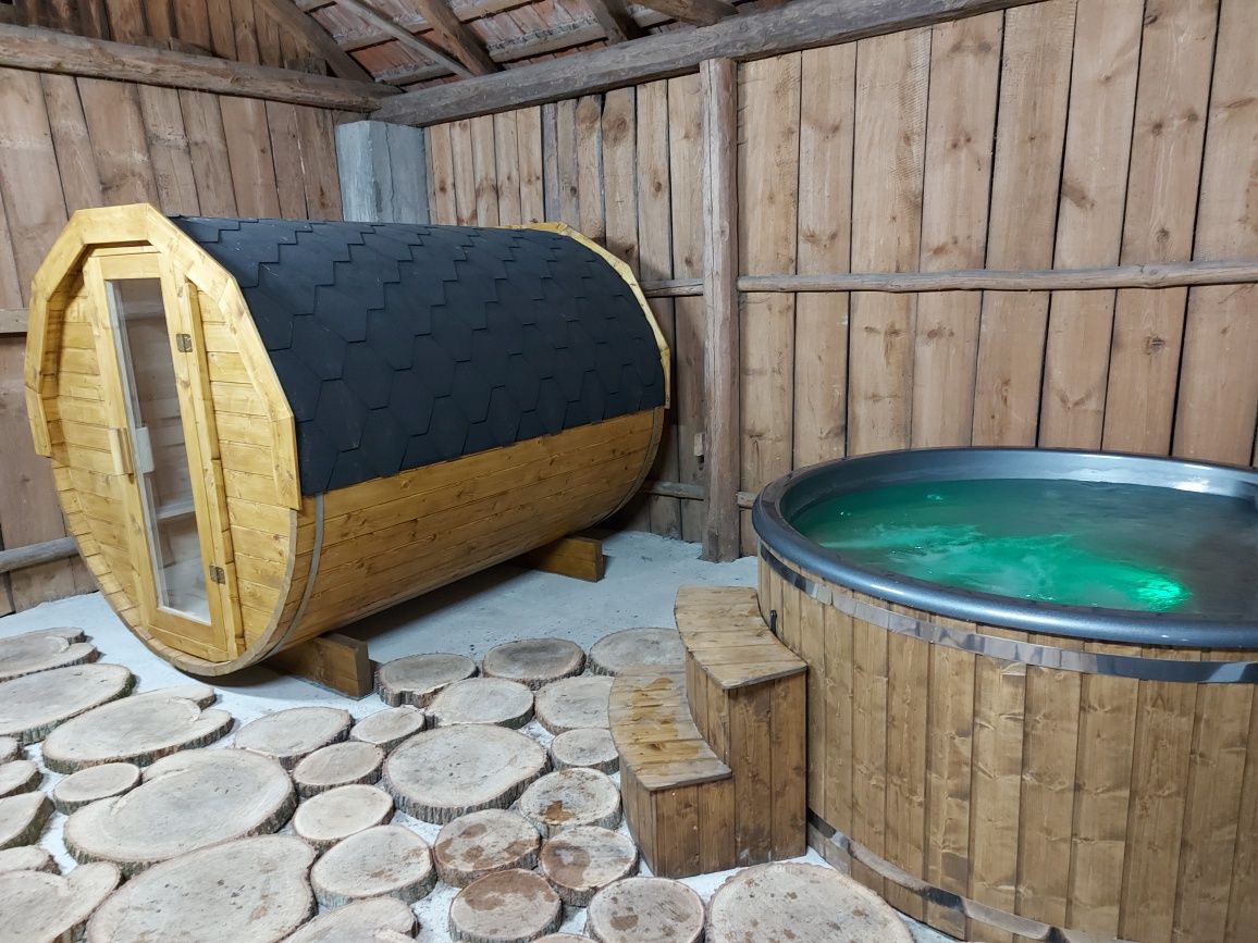 Nowy Dom caloroczny na Roztoczu sauna jacuzzi balia z hydromasażem