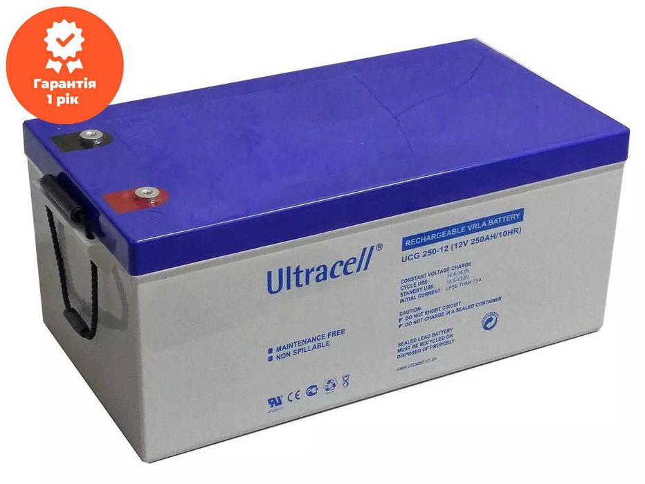 Аккумулятор гелевый ULTRACELL UCG250-12 GEL 200Ah ИБП бесперебойника