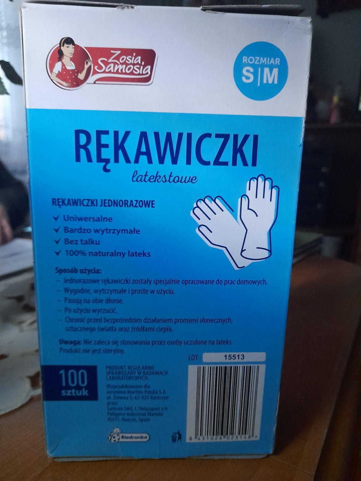 Rękawiczki lateksowe rozm S/M