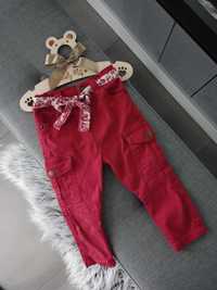 Spodnie bojówki  dla dziewczynki Early Days r.80 czerwone