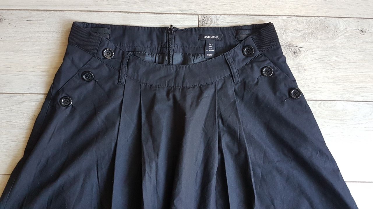 Spódniczka ciążowa czarna H&M MAMA rozm. S regulowana bdb stan
