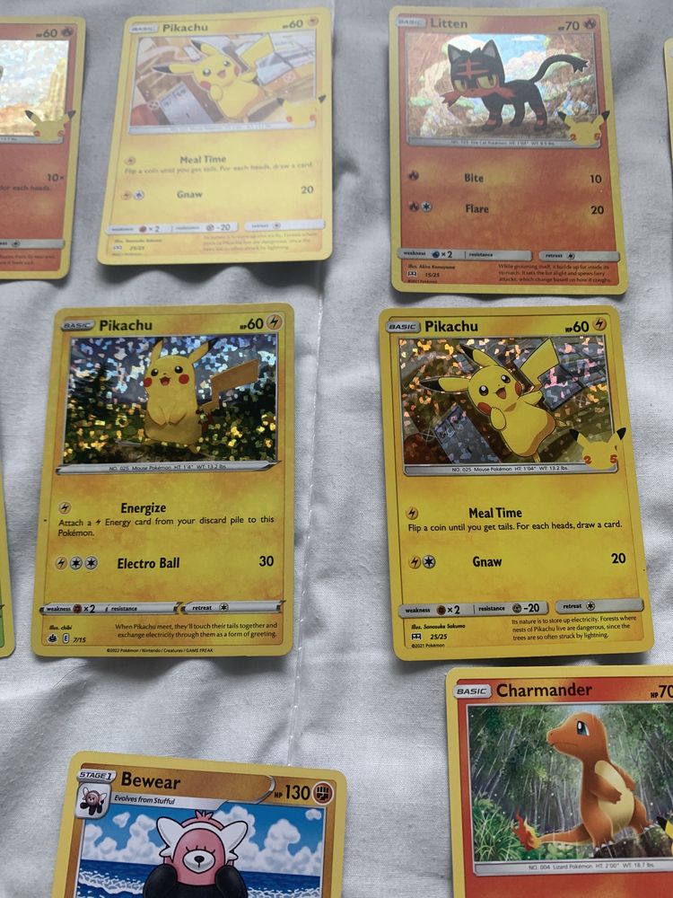 Cartas Pokémon (contem aniversario mcdonalds)