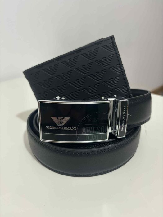 Zestaw prezentowy dla niego Giorgio Armani portfel+ pasek nowe