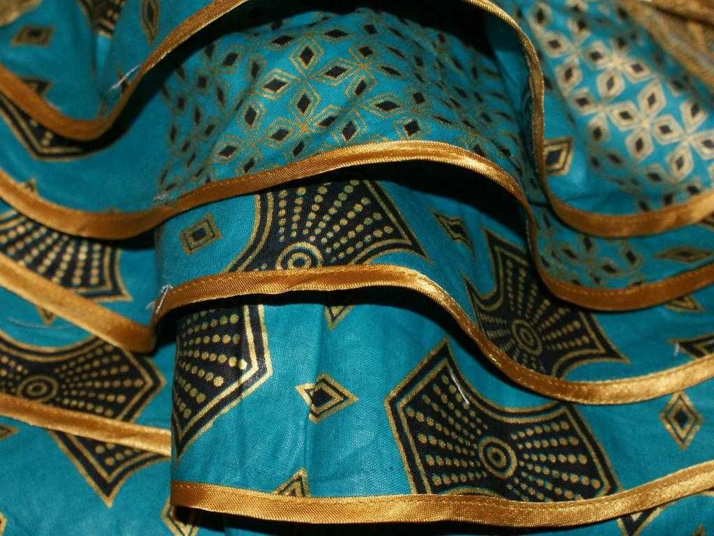 Africa etno suknia sukienka turkus złoto orient 44