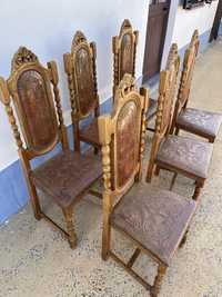 6 cadeiras antigas