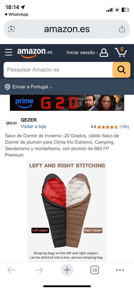 Saco de dormir Qezel