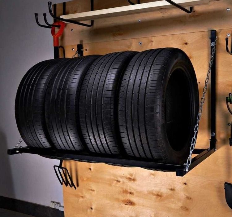 Полиця для зберігання змінних коліс і шин настінна