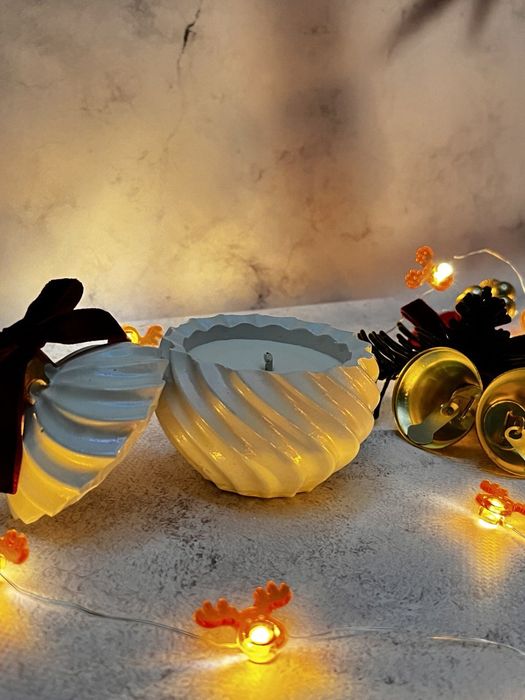 Новорічна куля, свічка, декор, скринька