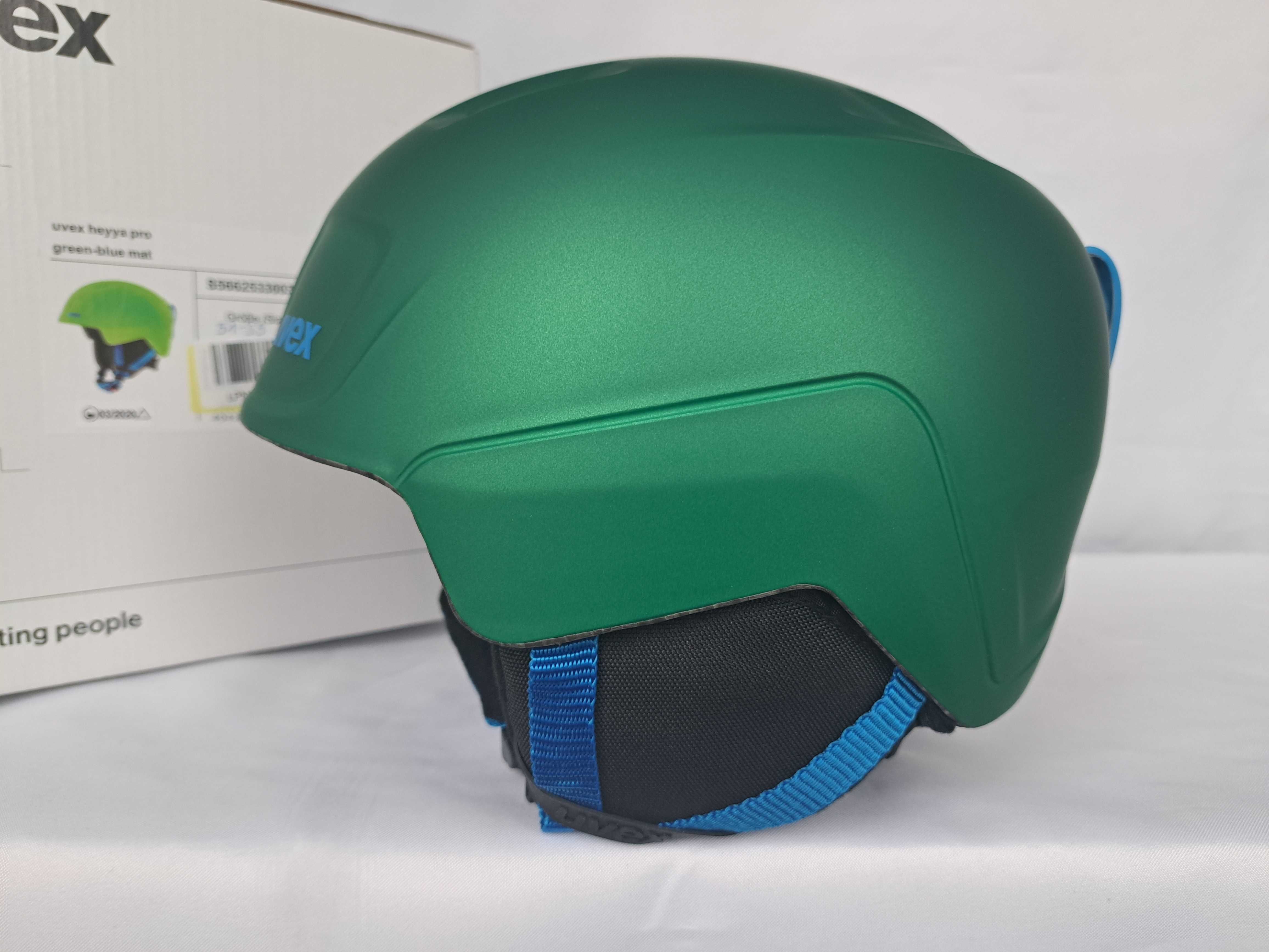 Kask narciarski juniorski Uvex Heyya Pro  Green Blue Mat S 51-55cm