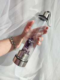 Люкс Бутылка для спорта 500 мл  с кристаллом для девушки на подарок