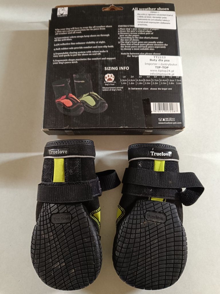 Truelove - ochronne buty trekkingowe dla psa - rozm. 8 - duże rasy