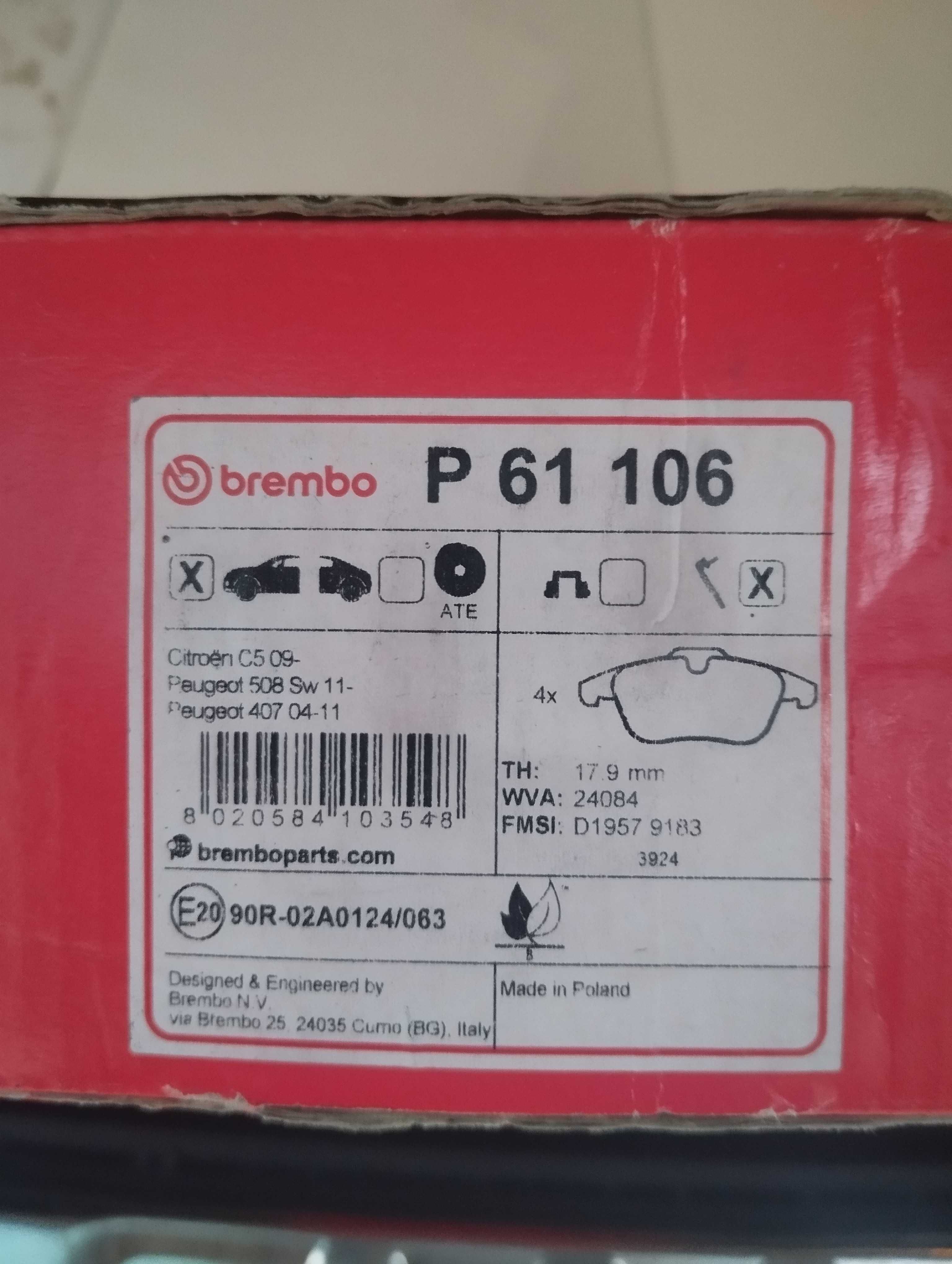 Pastilhas de travão  Brembo