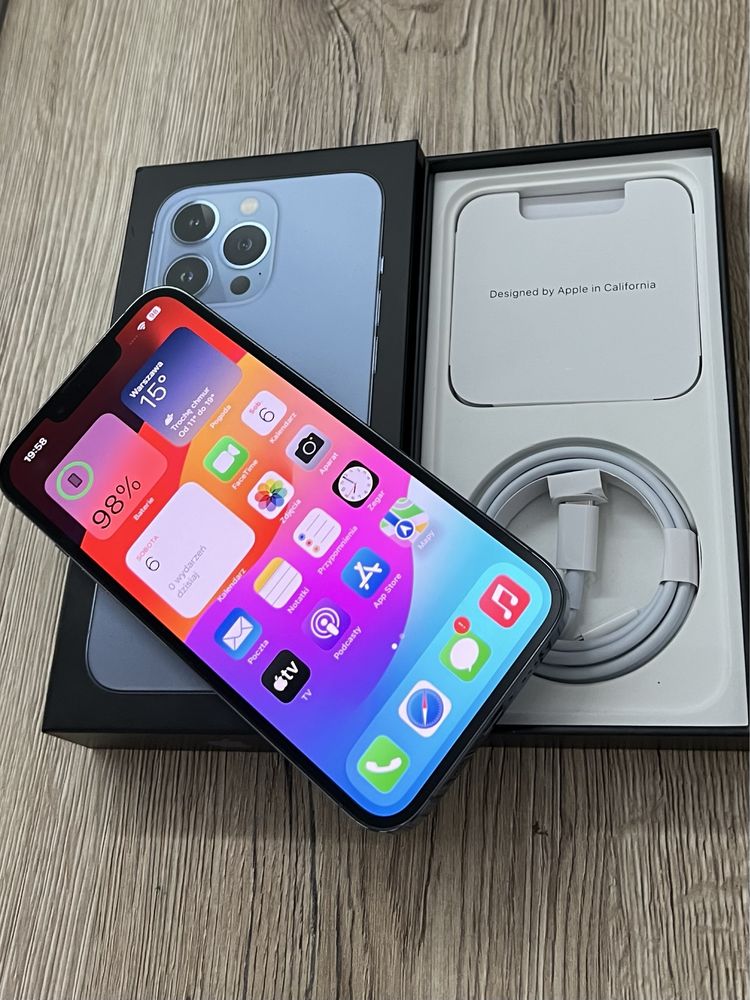 iPhone 13 Pro 128GB 5G Blue Idealny Komplet Bez Blokad