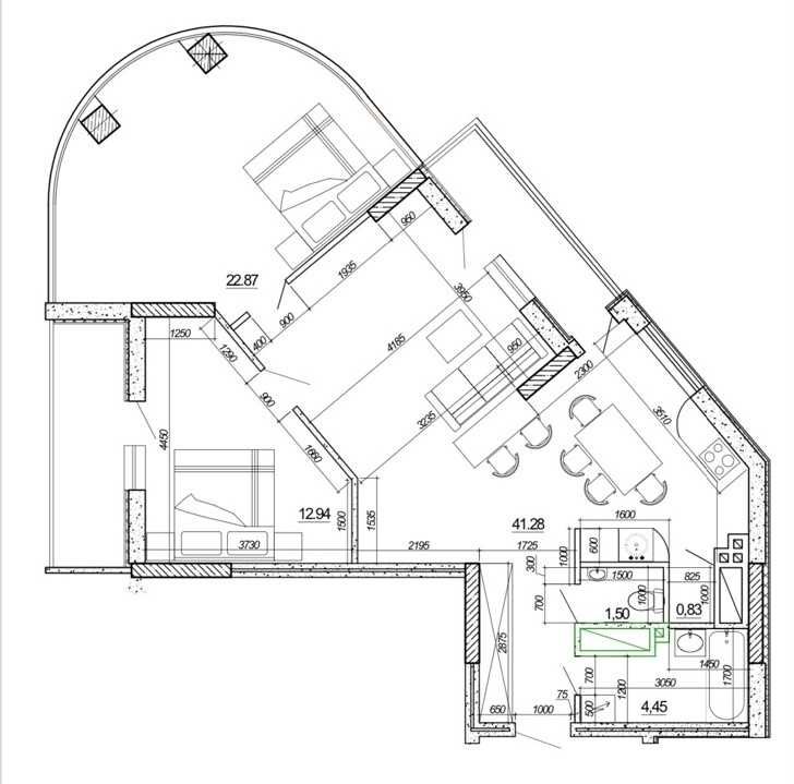 3-х комнатная квартира, Акварель 3