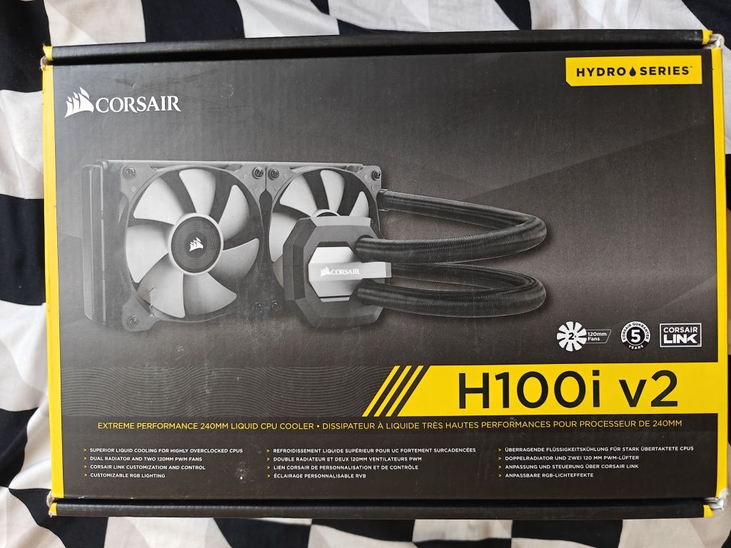 CORSAIR H100i v2 + 2 Wentylatory BeQuiet Super Stan