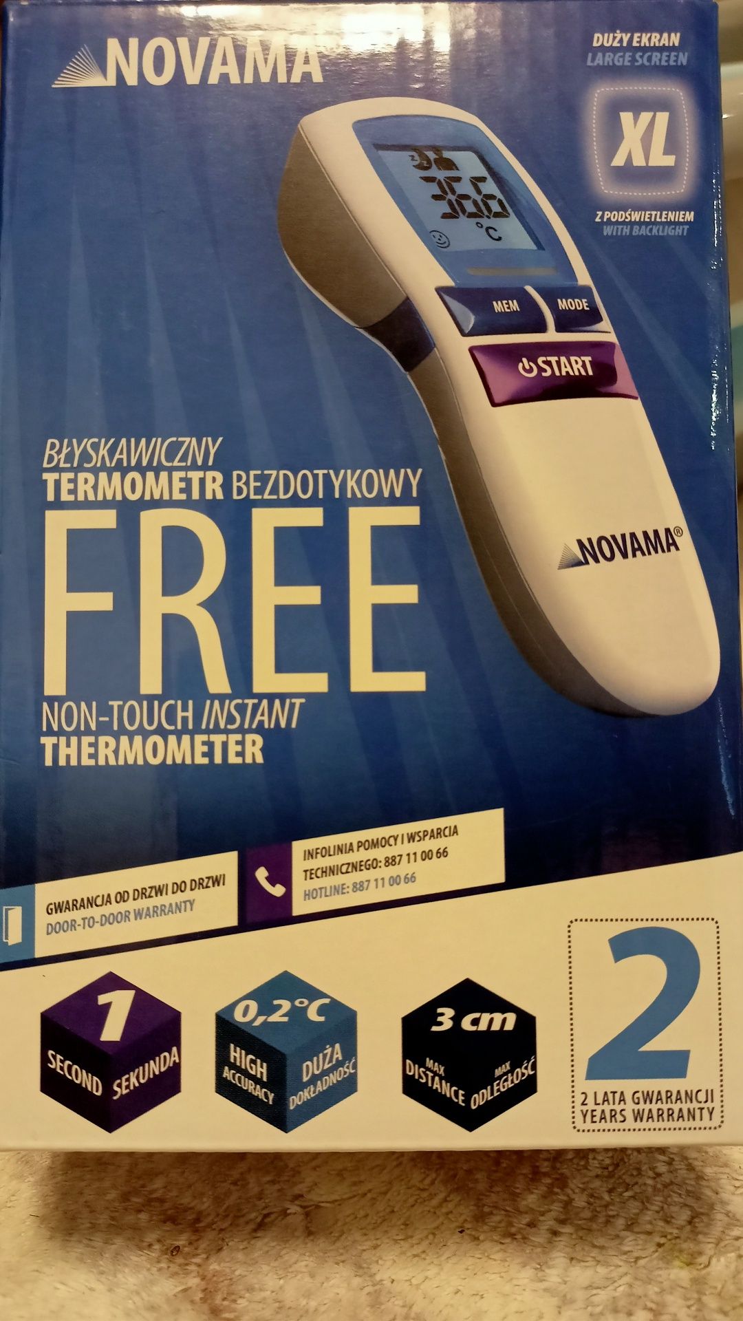 Termometr bezdotykowy novama