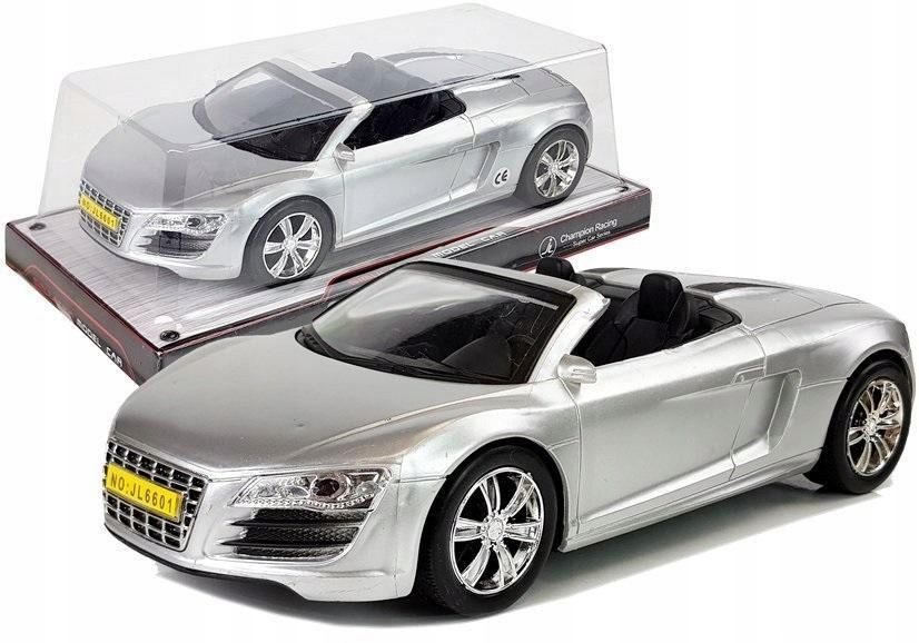 Kabriolet Z Naciągiem Srebrny 1:18, Leantoys