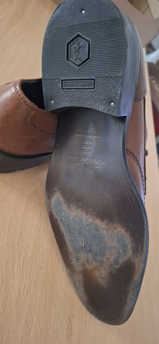 Sapatos Homem Tam41 Camel como NOVOS usados 1 vez