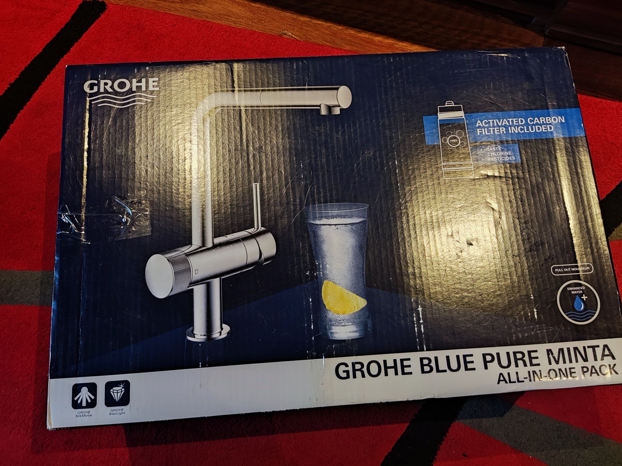Bateria kuchenna Grohe blue pure minta all in one pack zestaw startowy