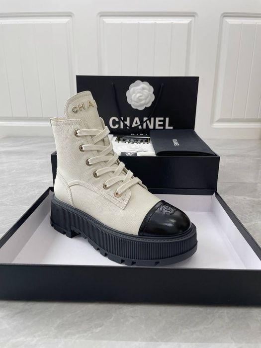 Skórzane Botki Chanel ! Premium jakość! Cały komplet 36-41