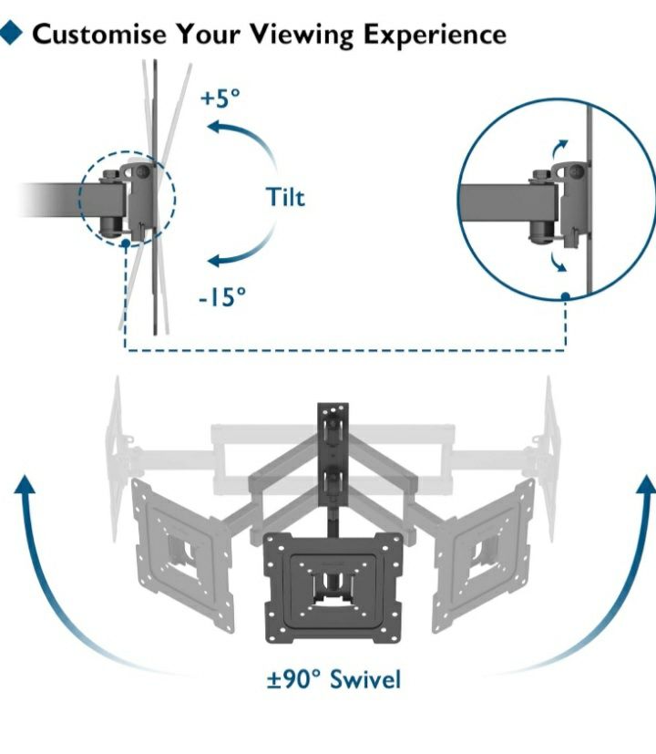 Uchwyt stojak do telewizora 13-43" 35 kg