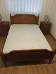 Cama madeira castanho 185x135