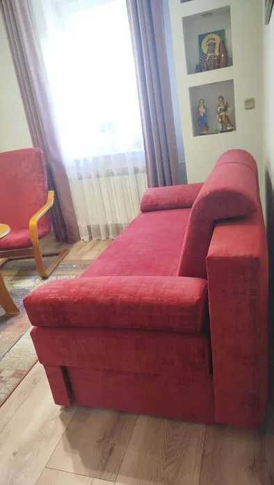 SOFA 3 osobowa z funkcją spania, welur