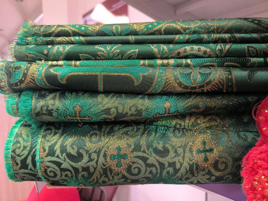 Тканина парча церковна, ткань парча церковная