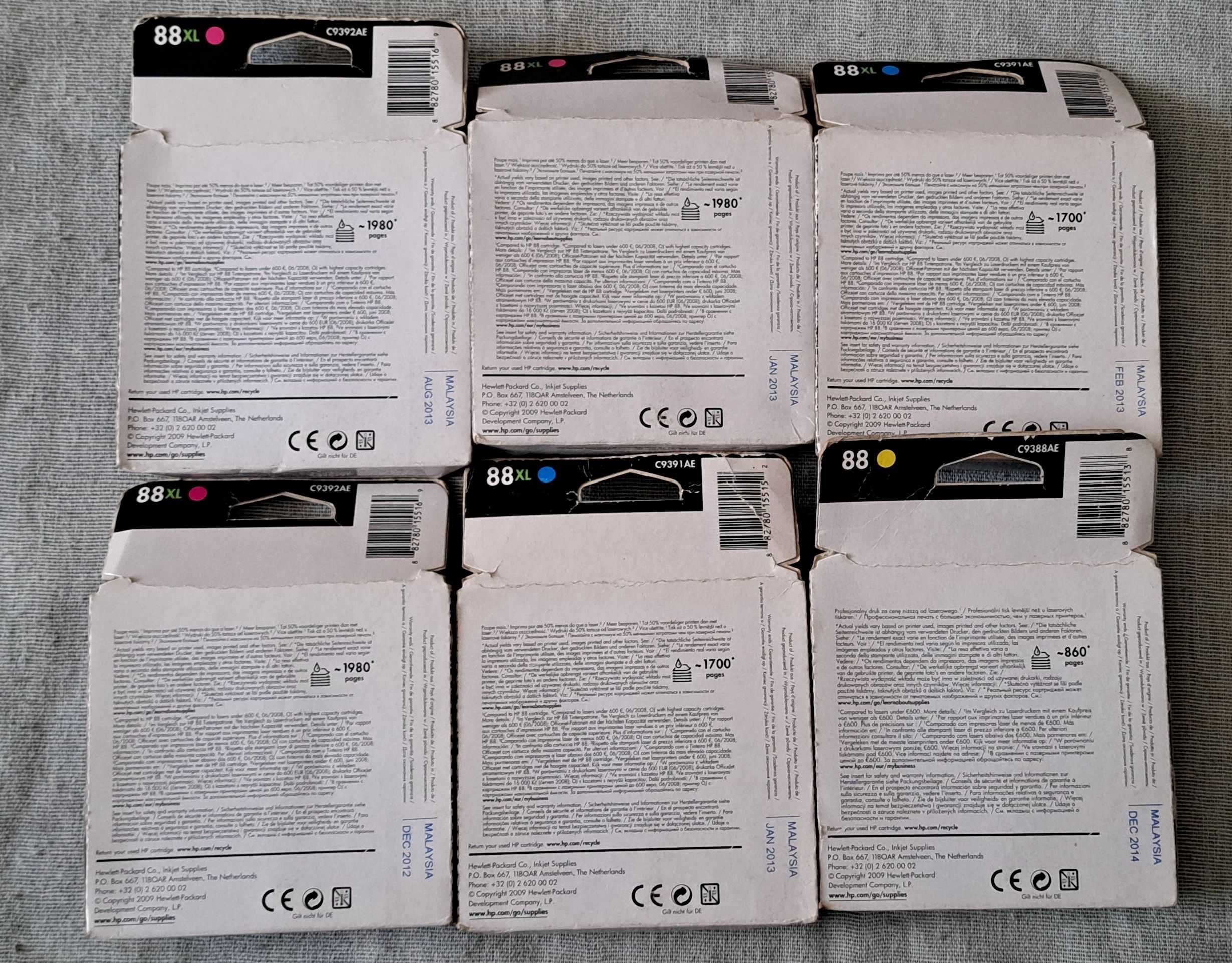 Оригинальные Картриджи HP 82, HP 88 C4911A, C4912A, C4913A, CH565A