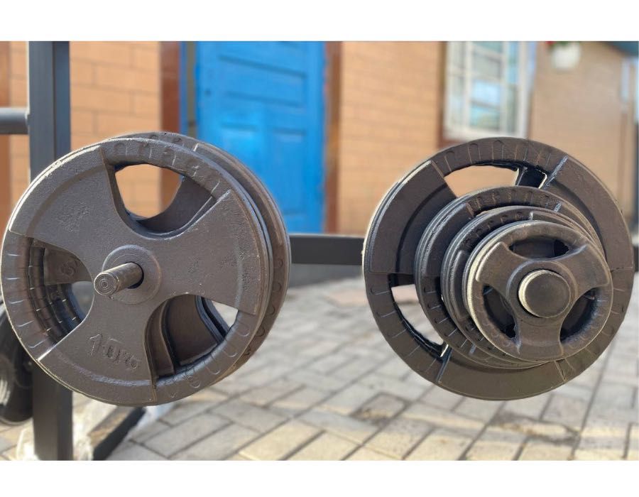 !Цена/Качество! Диски,Блины для штанги/гантелей Стальные, Д50мм/30мм.