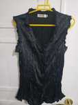 Top Preto de Cetim - Tamanho S