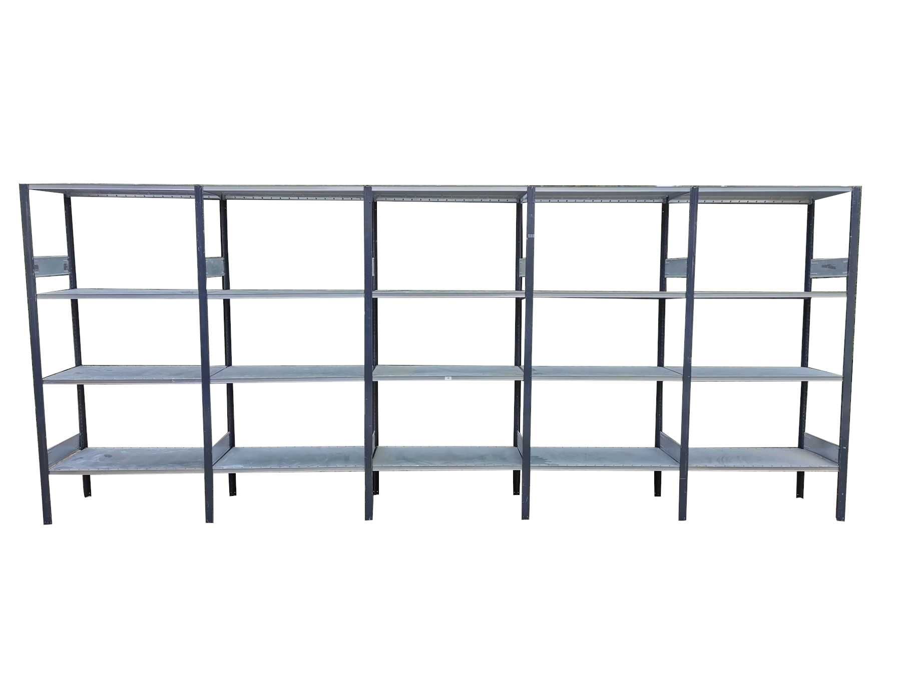 Regały magazynowe z demontażu 40gł x100x200-300cm wys ocynk ocynkowany