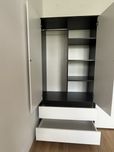 Szafa biała/brąz mat - 181x90x51 - Super Stan