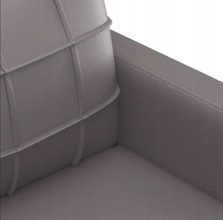 2 Osobowa Sofa kolor szary 120 cm sztuczna skóra