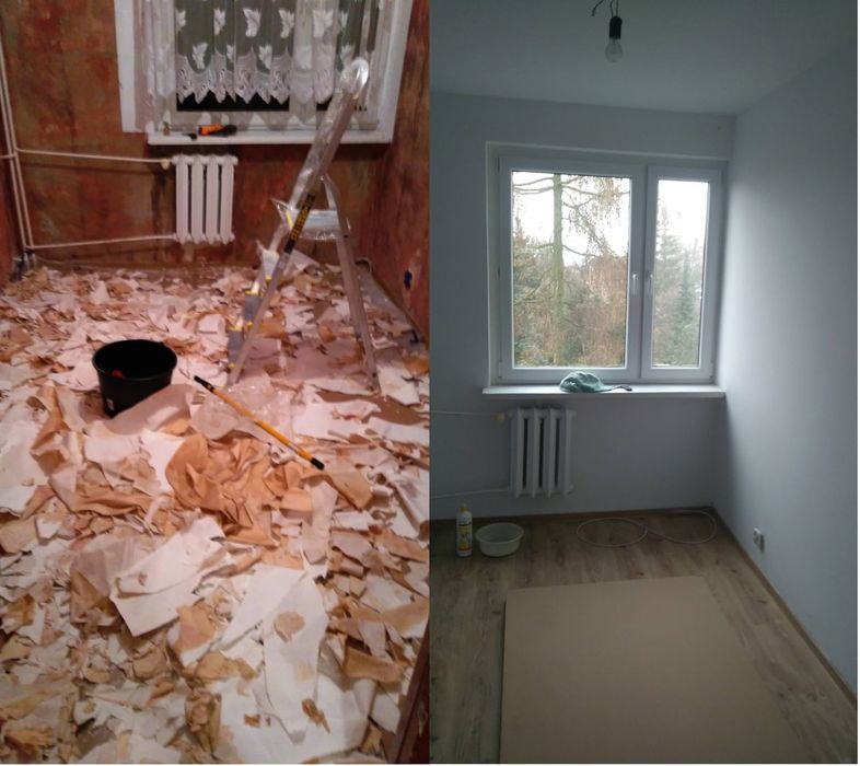 Usługi remontowe, wykończenia wnętrz, gładzie, płytki, karton gips