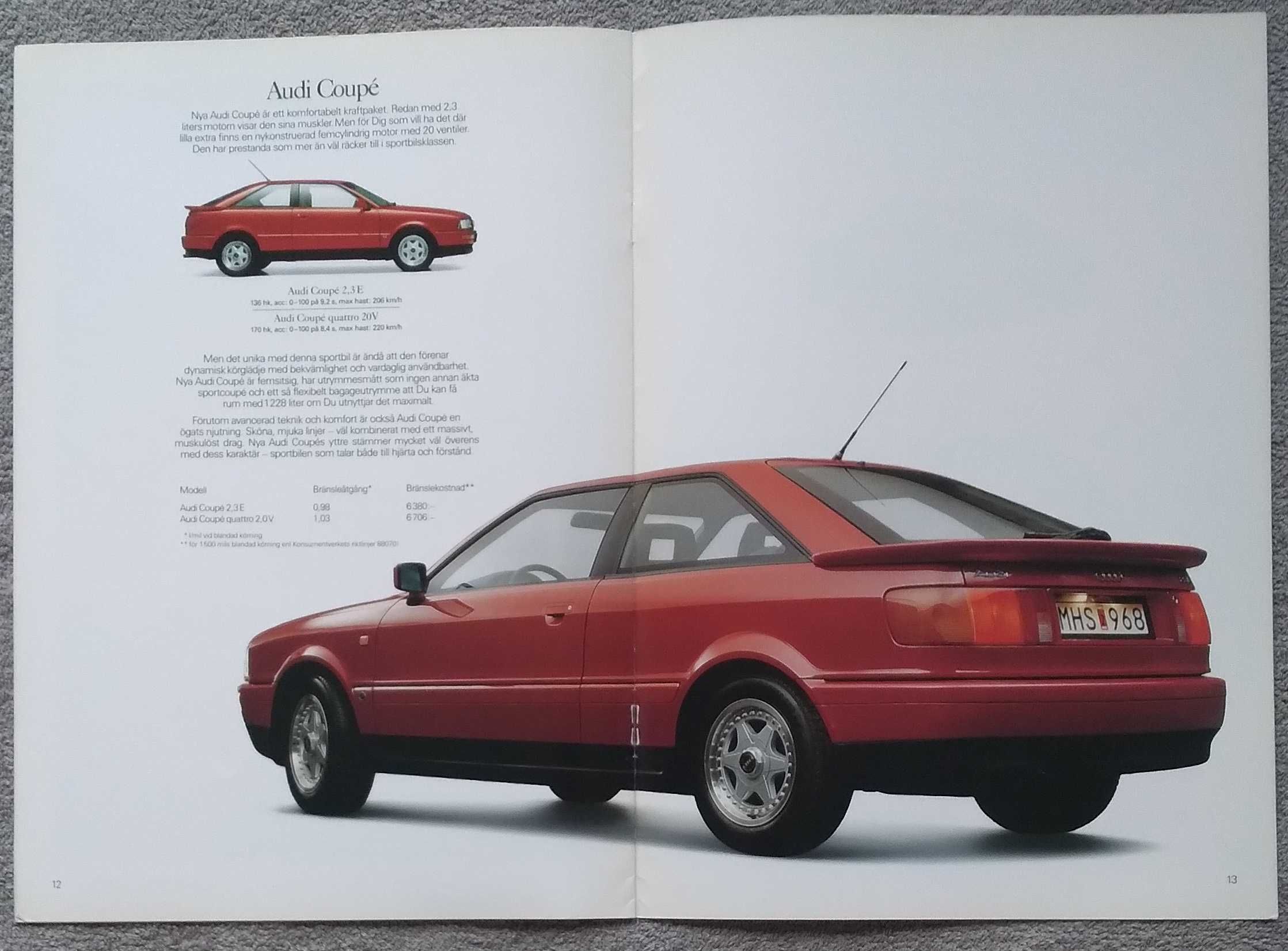 Prospekt AUDI modele 1989