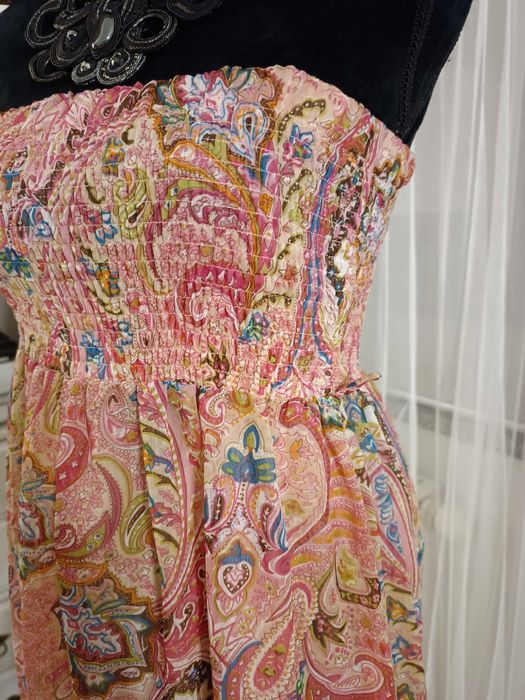 Sukienka plażowa szyfonowa różowa, Boho, Pussycat London, S/36