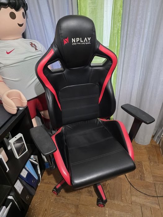 Cadeira Gaming NPLAY RULE 6.1 - Preto e Vermelho